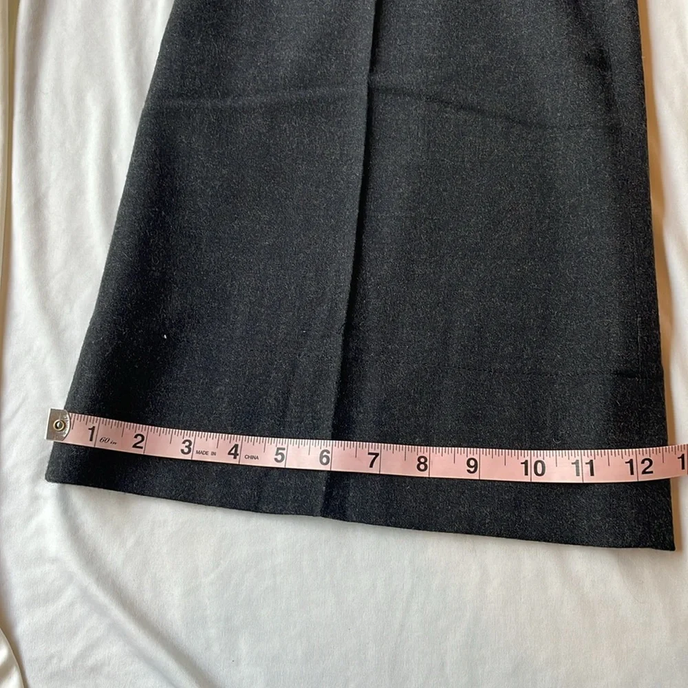 Diane von Furstenberg Midrise Flared Grey Wool Pants - Picture 8 of 15